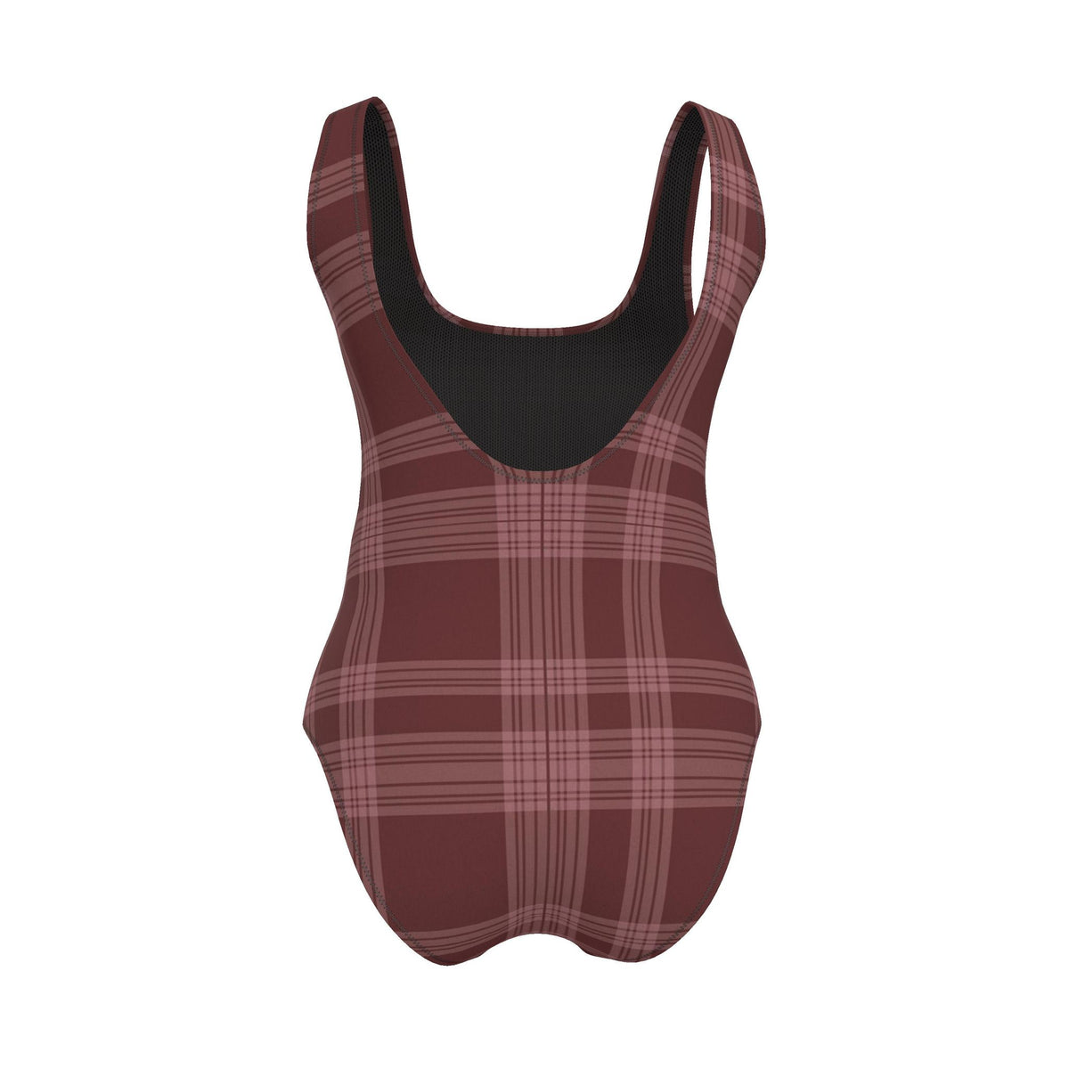 Rosewood Plaid Recycled Lycra One-Piece Swimsuit