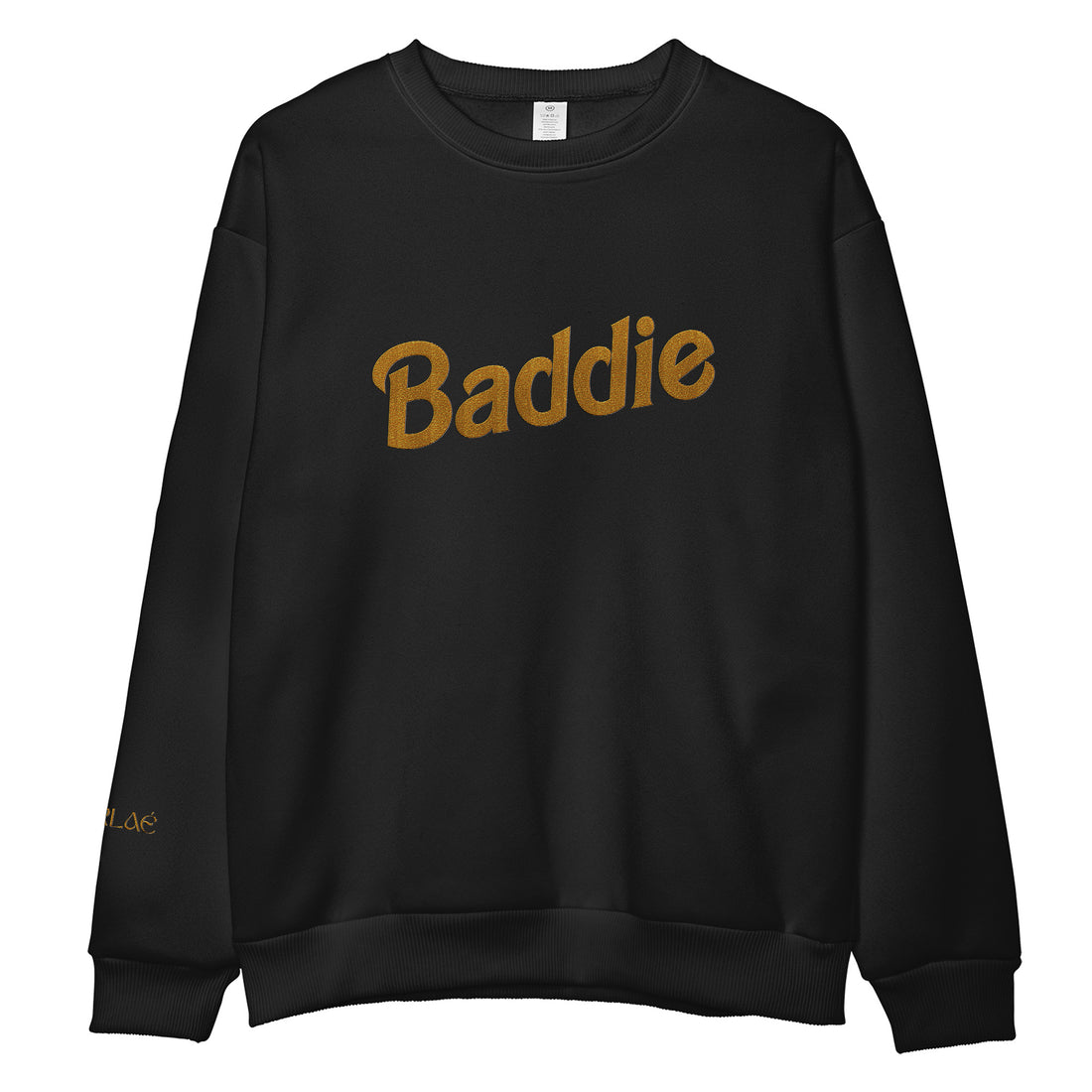 Baddie Embroidered Sweatshirt Golden Black Woman MERLAE