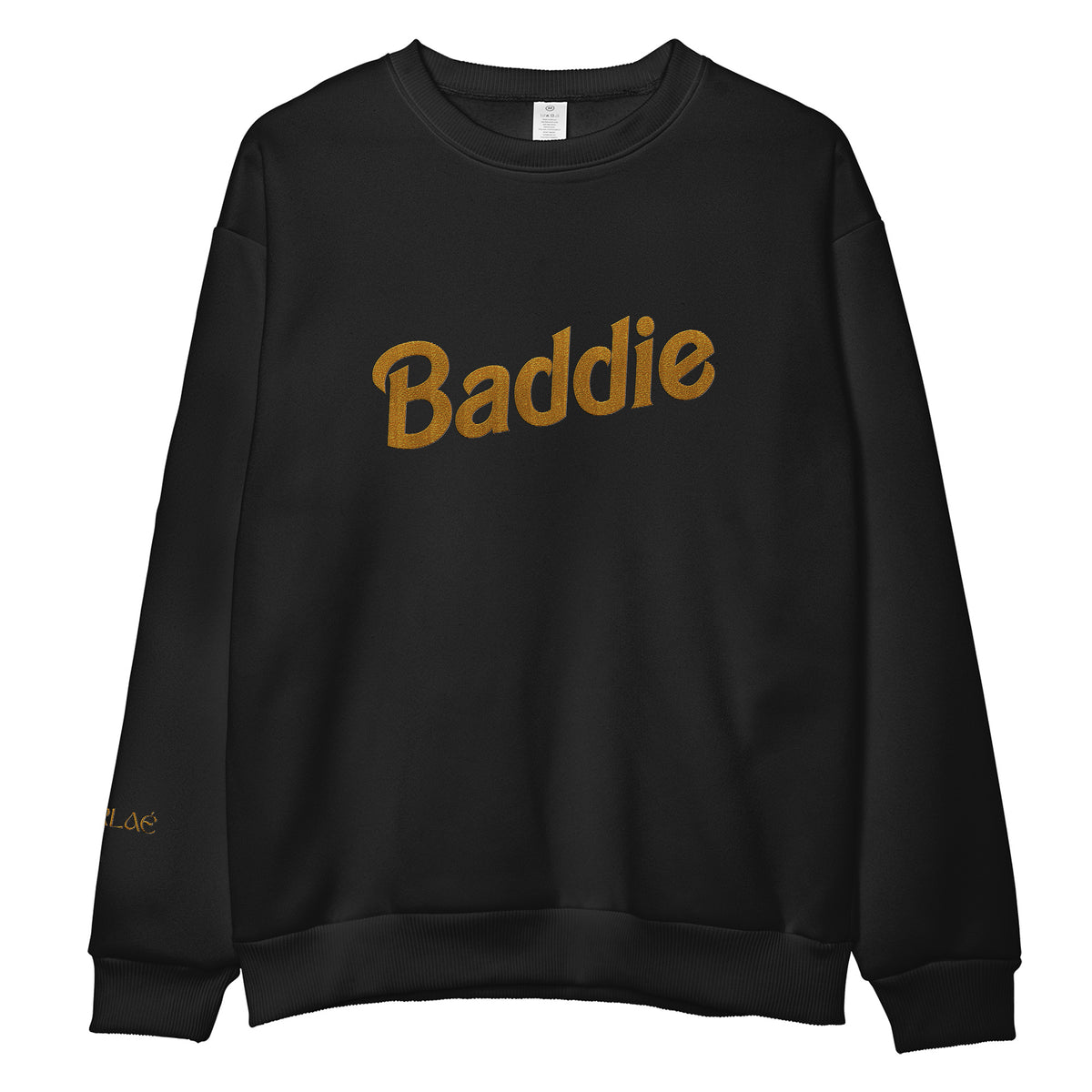 Baddie Embroidered Sweatshirt Golden