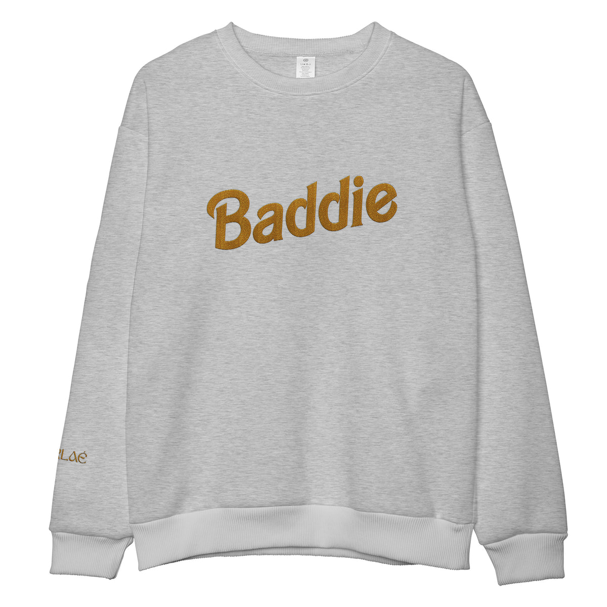 Baddie Embroidered Sweatshirt Golden