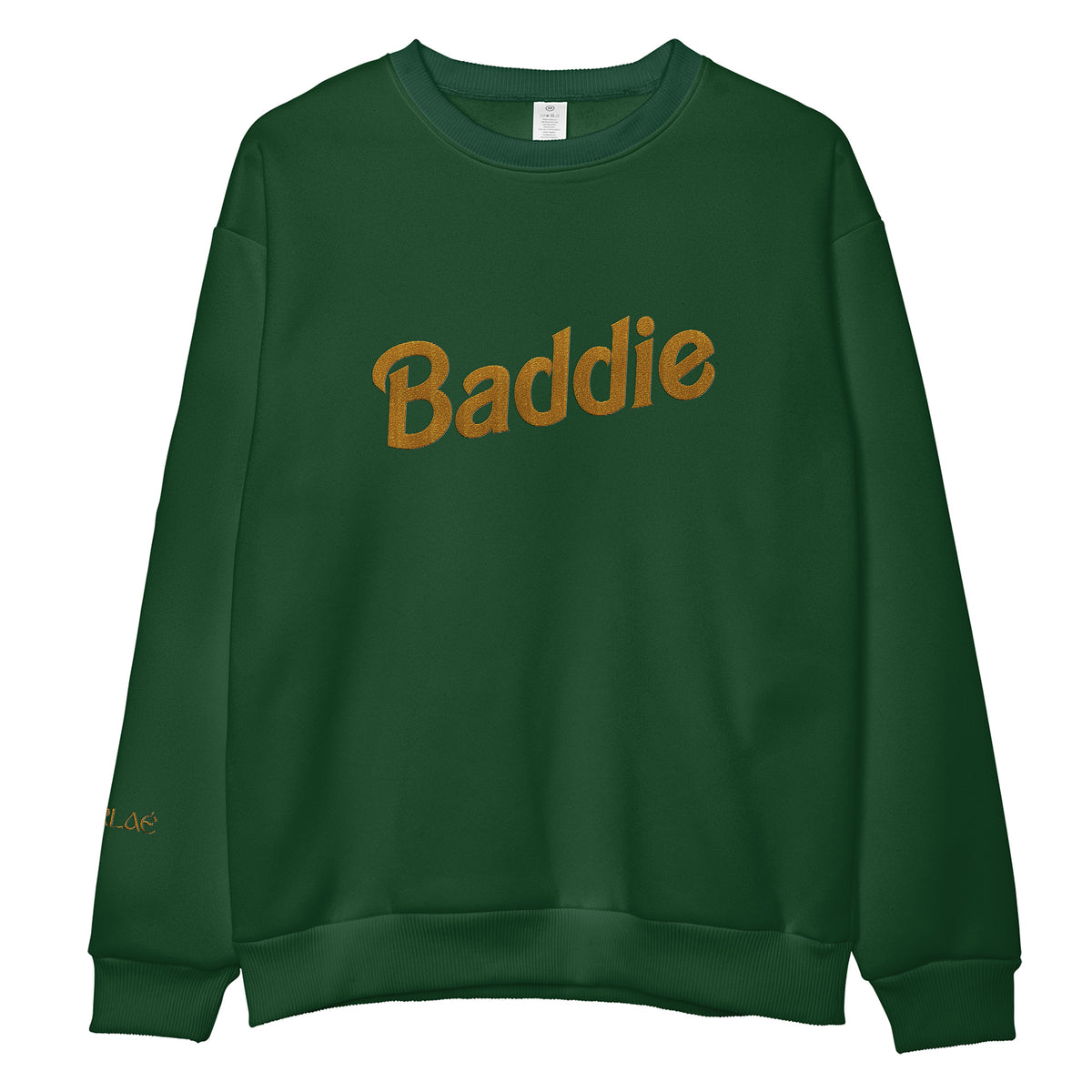 Baddie Embroidered Sweatshirt Golden