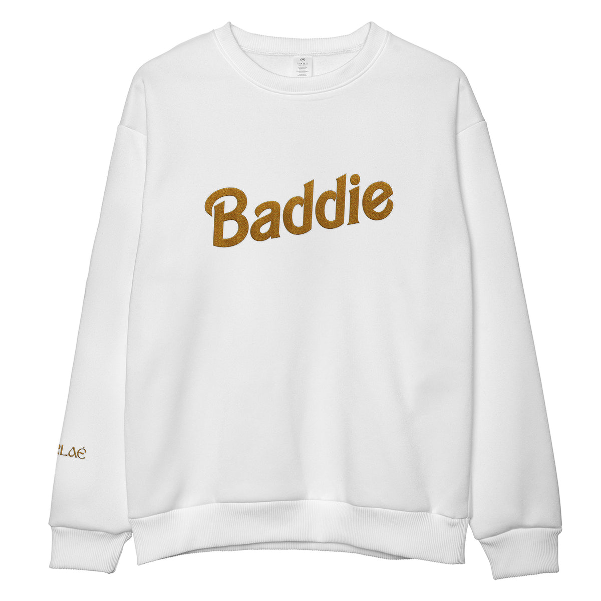 Baddie Embroidered Sweatshirt Golden