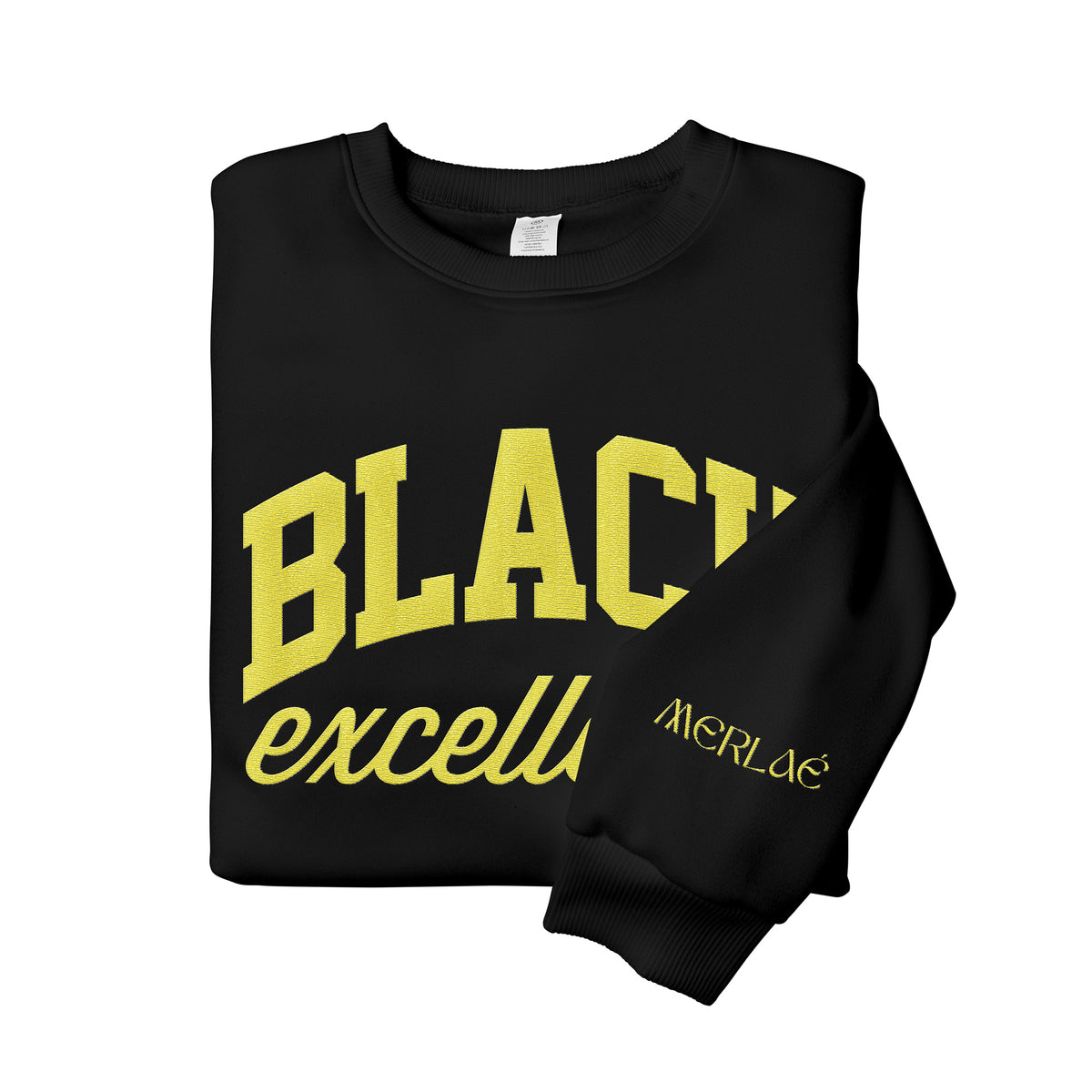 Black Excellence Embroidered Sweatshirt