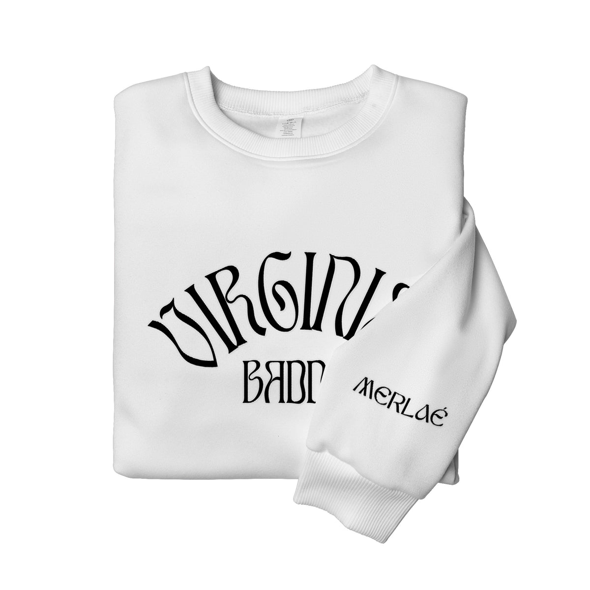 Black Virginia Baddie Embroidered Crewneck Sweatshirt