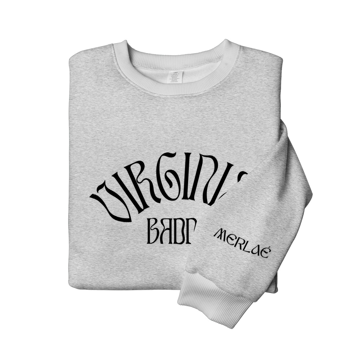 Black Virginia Baddie Embroidered Crewneck Sweatshirt