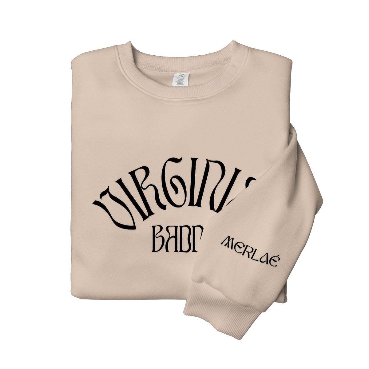 Black Virginia Baddie Embroidered Crewneck Sweatshirt