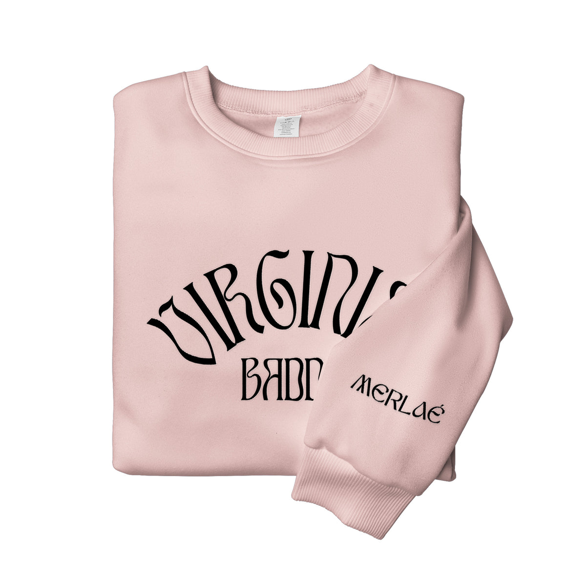 Black Virginia Baddie Embroidered Crewneck Sweatshirt