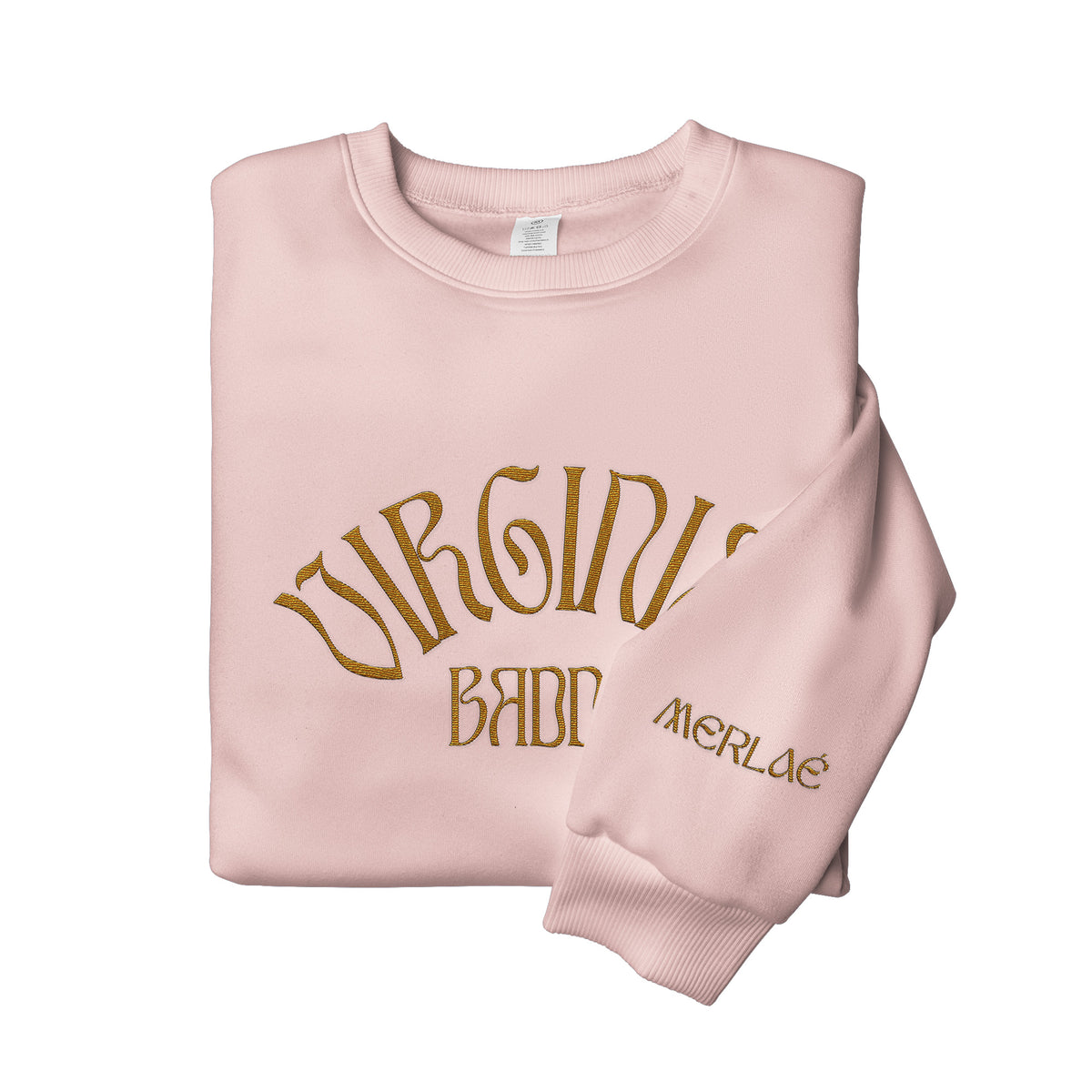 Gold Virginia Baddie Embroidered Crewneck Sweatshirt