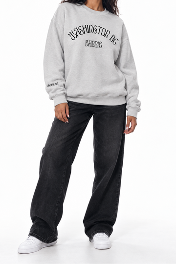 Washington DC Baddie Embroidered Sweatshirt - Black