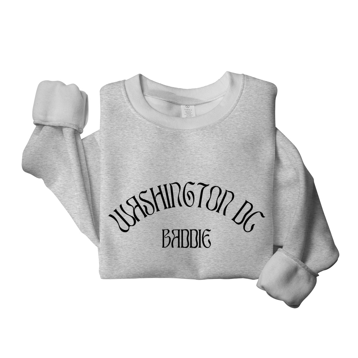 Washington DC Baddie Embroidered Sweatshirt - Black