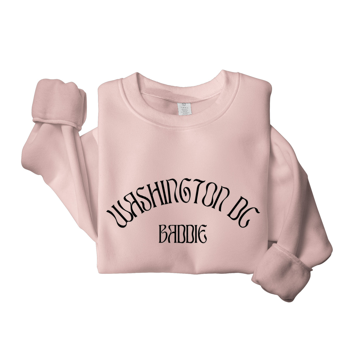 Washington DC Baddie Embroidered Sweatshirt - Black