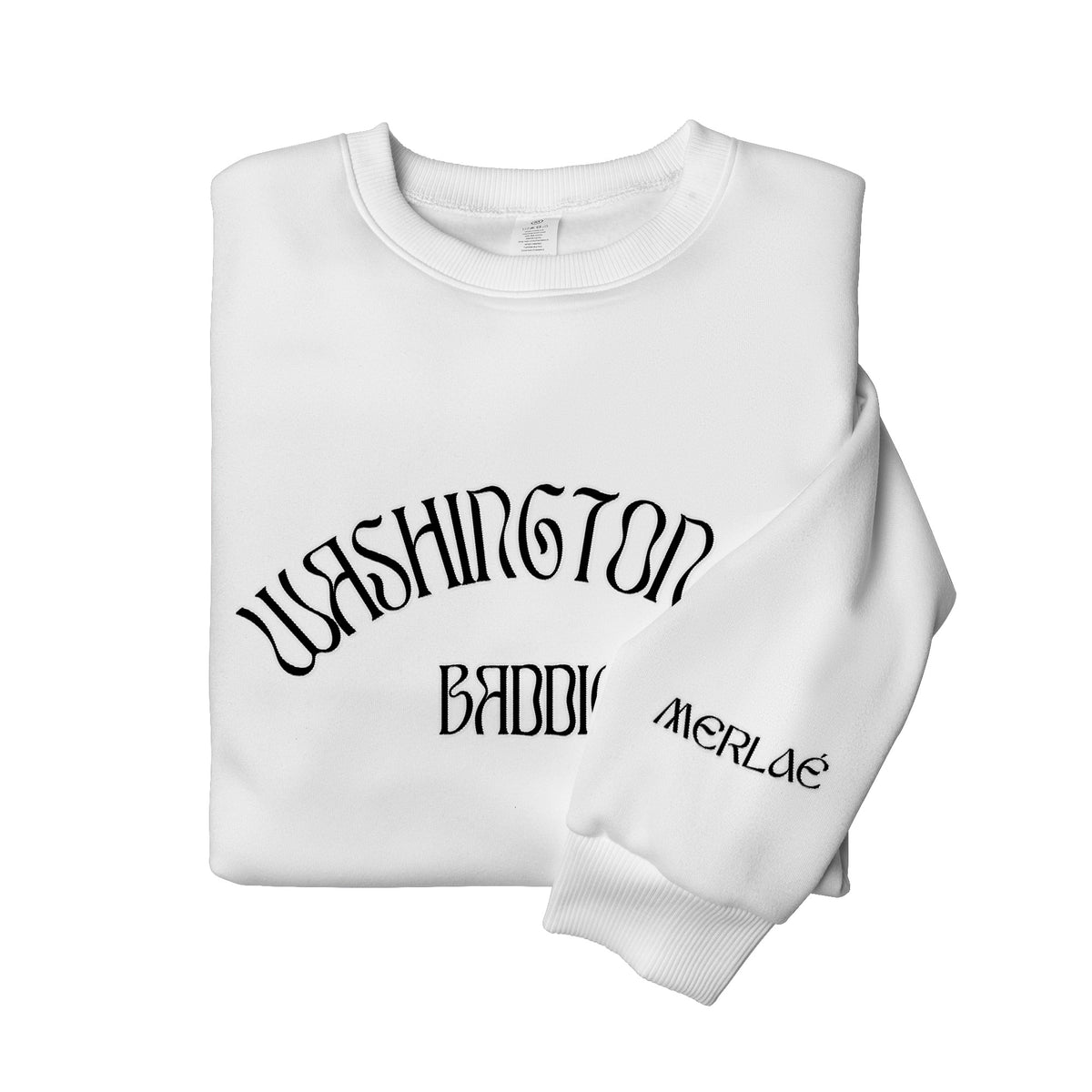 Washington DC Baddie Embroidered Sweatshirt - Black