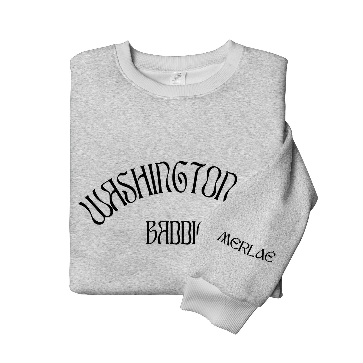 Washington DC Baddie Embroidered Sweatshirt - Black