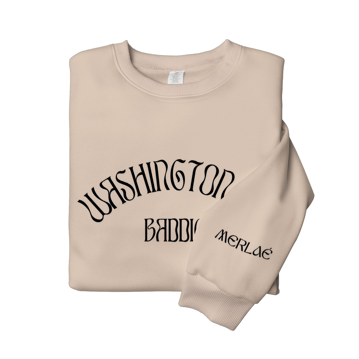 Washington DC Baddie Embroidered Sweatshirt - Black