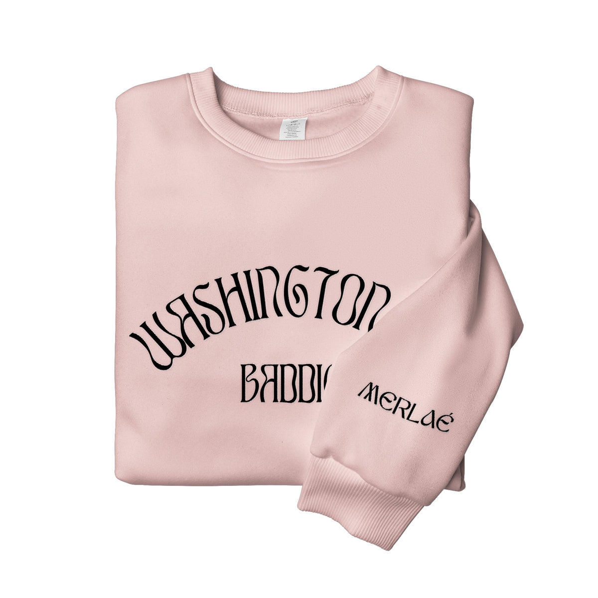 Washington DC Baddie Embroidered Sweatshirt - Black