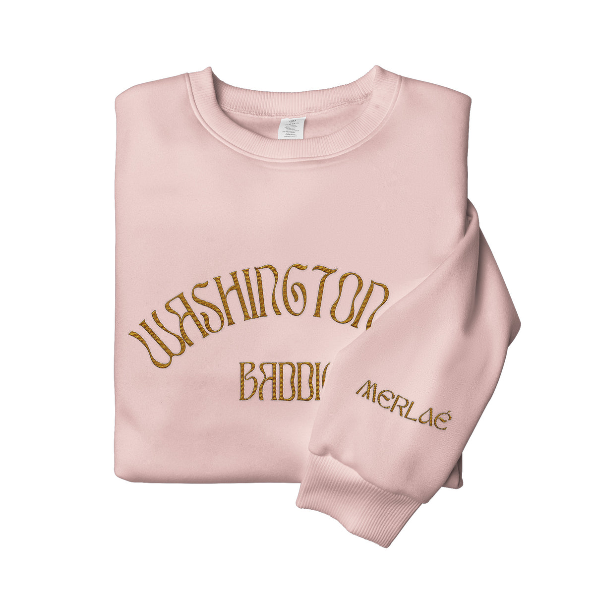 Washington DC Baddie Embroidered Sweatshirt - Vintage Gold