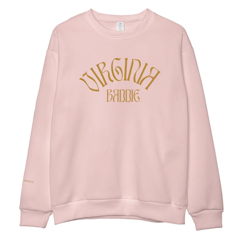 Gold Virginia Baddie Embroidered Crewneck Sweatshirt