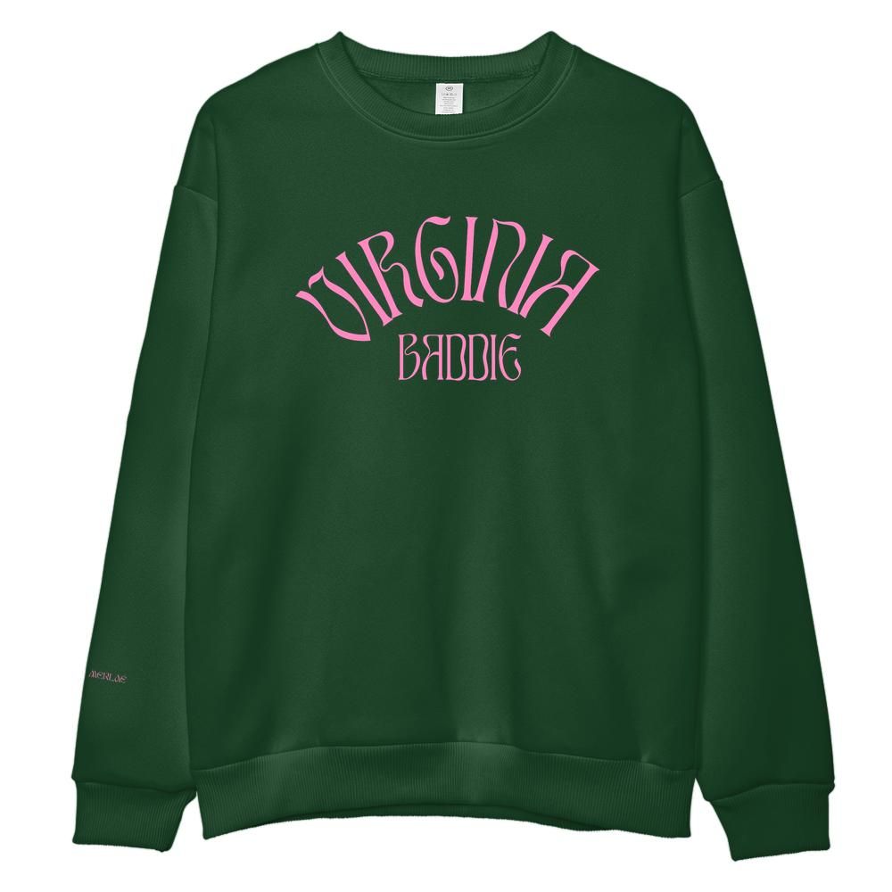 Pink Virginia Baddie Embroidered Crewneck Sweatshirt