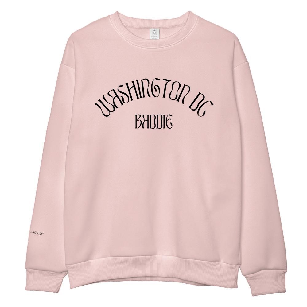 Washington DC Baddie Embroidered Sweatshirt - Black
