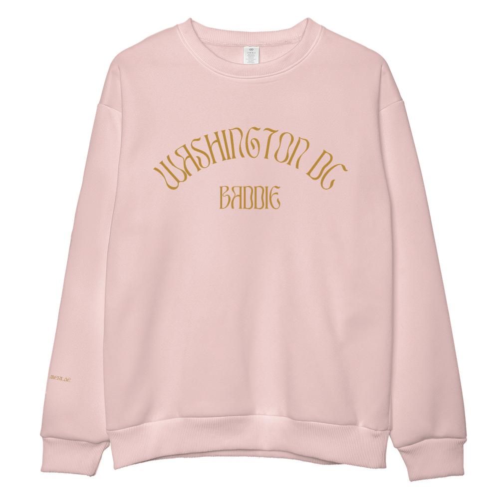 Washington DC Baddie Embroidered Sweatshirt - Vintage Gold